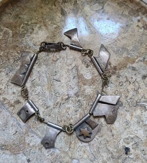 Tested Sterling Silver 925 / Brass Custom Bracelet Vintage Antique Mexican